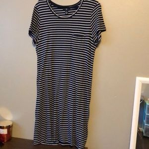 Blue T-shirt dress